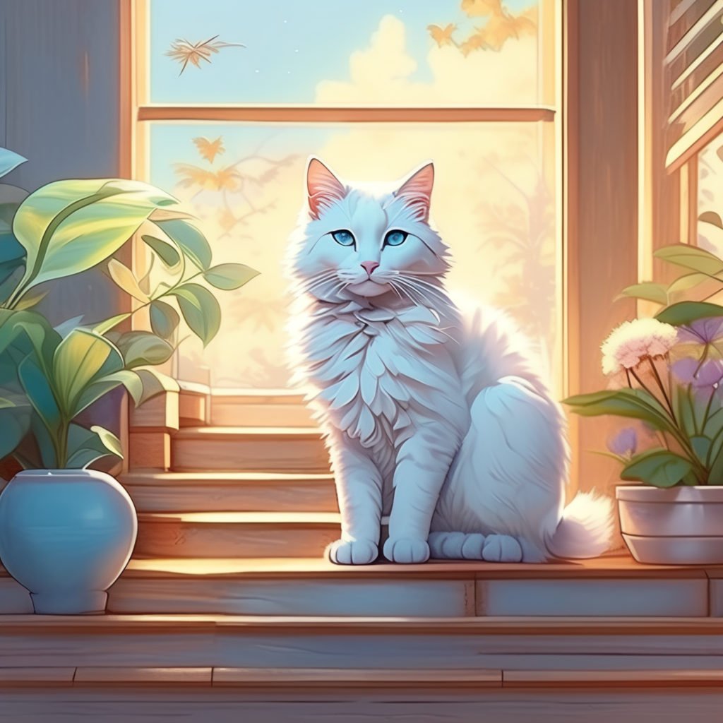 第二版宫崎骏风格猫咪(蓝眼睛版本)